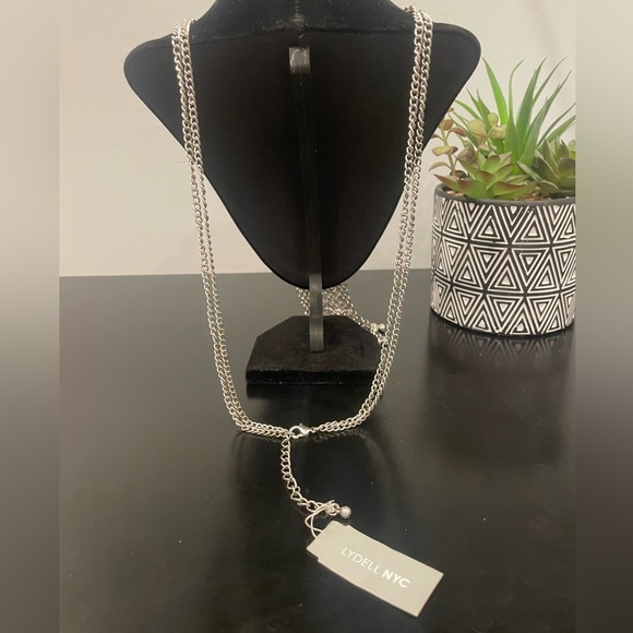 Lydell NYC  Boho Style Silver and Turquoise Statement Necklace 22.5” long - Picture 3 of 3